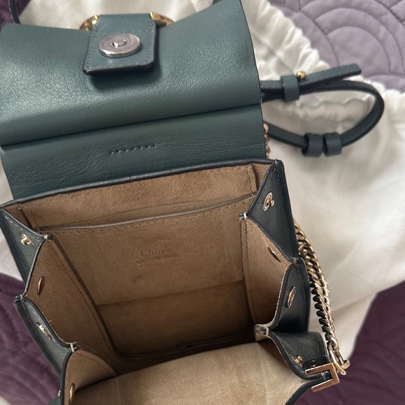 Chloe Dark Green Mini Bag with Gold Hardware - Picture 5 of 5